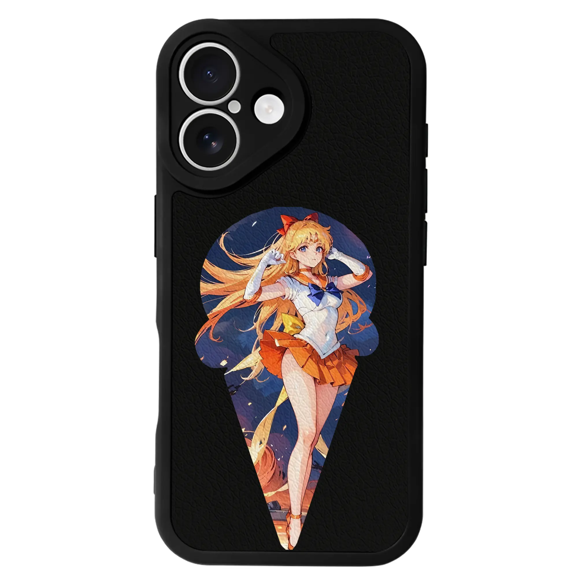 美少女戦士セーラームーン グッズ 愛野 美奈子 - IPhone 16シリーズ対応 ・ シリコンスマホケース ・ レザー調 ・ 高精度フィット ・ 耐衝撃 ・ ワイヤレス充電対応 ・ 精密カット